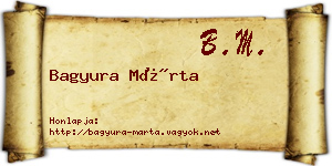 Bagyura Márta névjegykártya